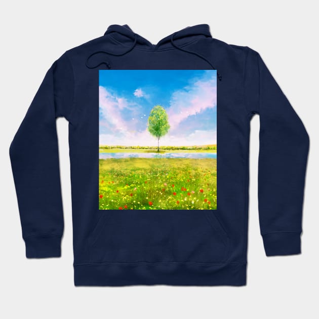 Beautiful Meadow Hoodie by Macroart